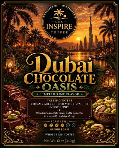 Dubai Chocolate Oasis Limited Edition Coffee